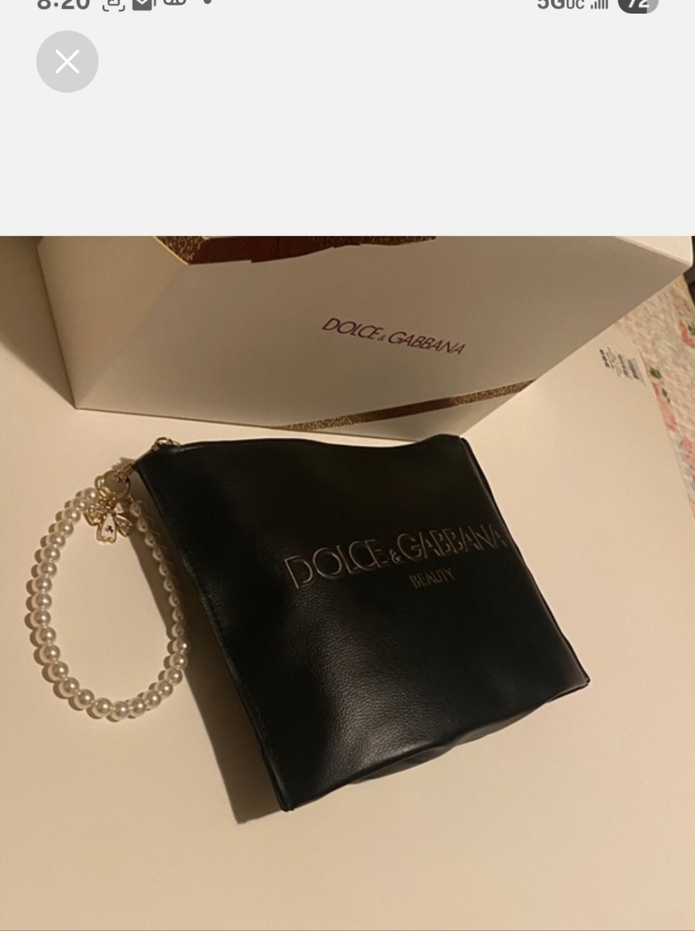 Dolce & Gabbana Black Pouch Gift Set with Blue Gloss and Pink Jar - Picture 10 of 10